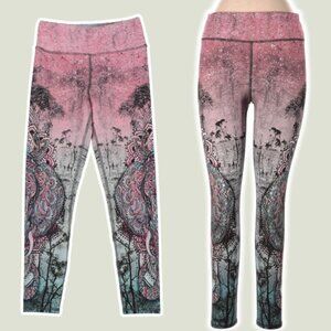 Evolution And Creation Active Yoga Leggings Sz XS Tribal Print